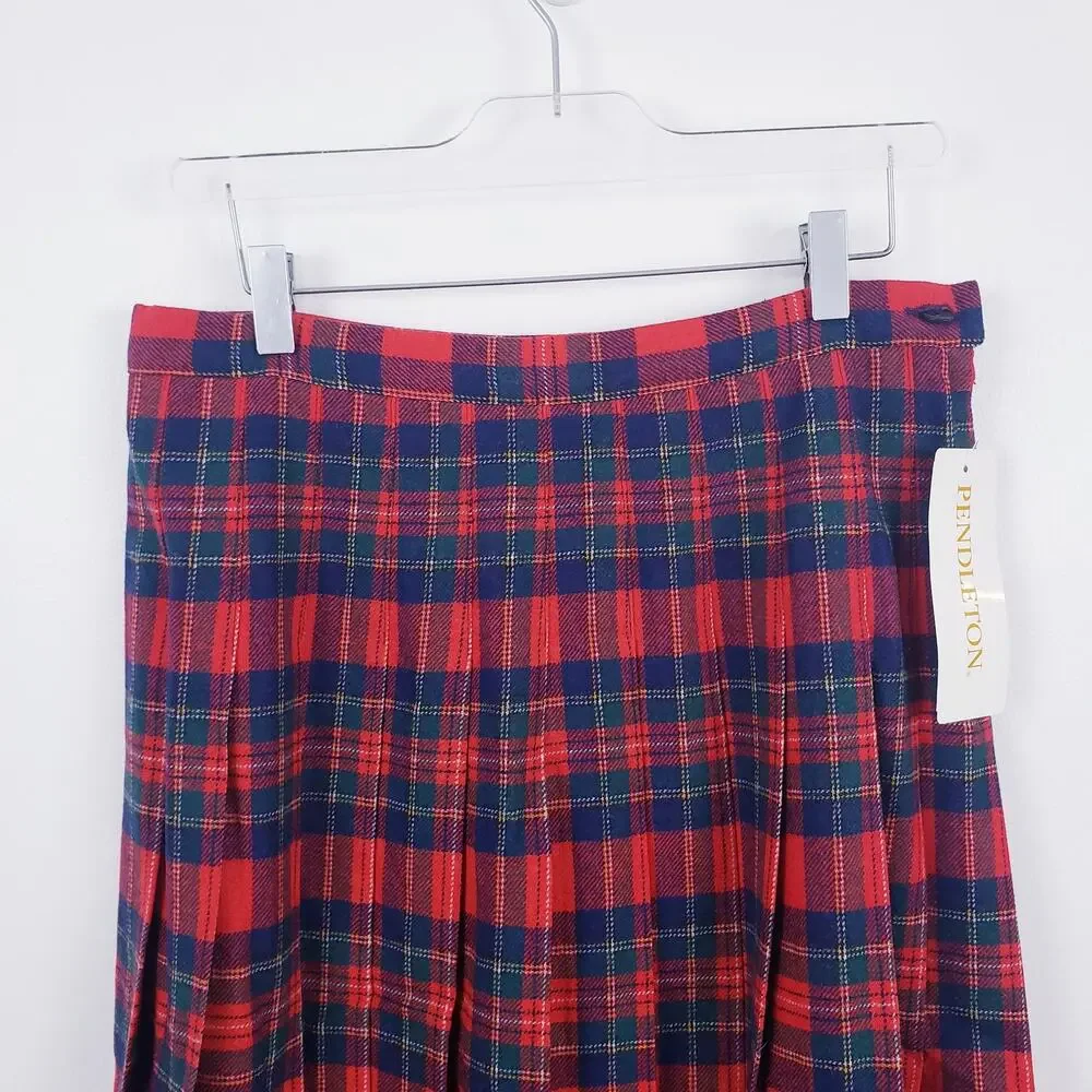 Vtg. Pendleton Authentic Royal Stewart Tartan Plaid Skirt 100% Wool U.S.A. NWT